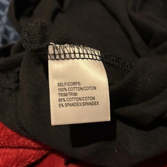 Jane and Delancey Black cotton  crew neck puff lace sleeves top Sz L - Picture 8 of 11